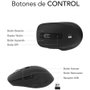 Subblim Curve Ergo Dual Ratón Ergonómico Inalámbrico Negro